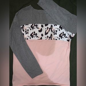SHEIN Long Sleeve Leopard Tee